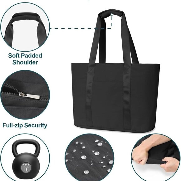 Large Nurse Tote Bag for Women Students - Water-Resistant & Organized Design - Picture 5 of 7